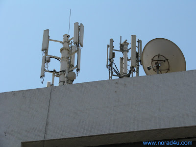 Antenna on a building