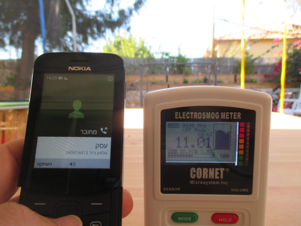 RF Radiation emitted from a mobile phones