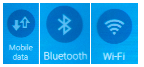 wireless icons on an android phone