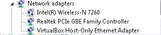 Disable wireless devices on the device manager