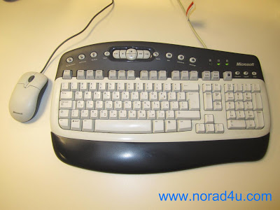 A wired Keyboard and Mouse