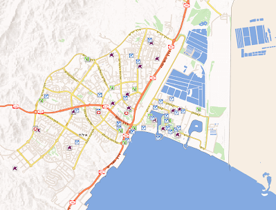 map of Antennas in Eilat Israel