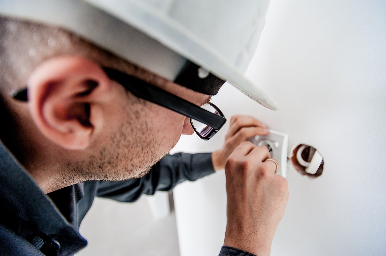 Electrician at work