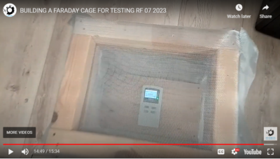 Read more about the article BUILDING A FARADAY CAGE FOR TESTING RF 07 2023